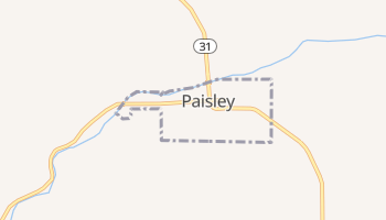 Paisley, Oregon map