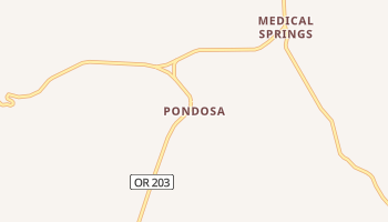 Pondosa, Oregon map