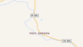 Post, Oregon map