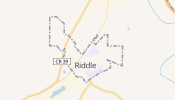 Riddle, Oregon map