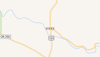 Sixes, Oregon map