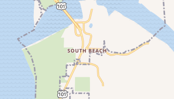 South Beach, Oregon map