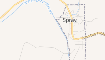 Spray, Oregon map