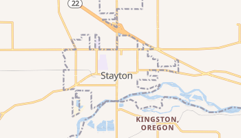 Stayton, Oregon map