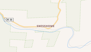 Swisshome, Oregon map