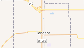 Tangent, Oregon map