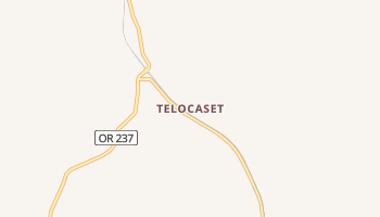 Telocaset, Oregon map