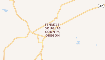 Tenmile, Oregon map