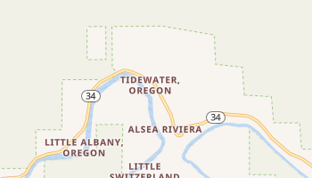 Tidewater, Oregon map