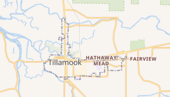 Tillamook, Oregon map