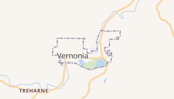 Vernonia, Oregon map
