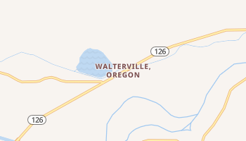 Walterville, Oregon map