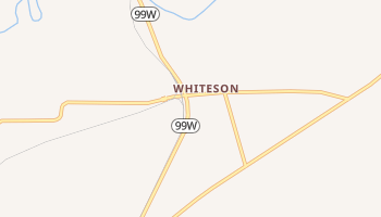 Whiteson, Oregon map