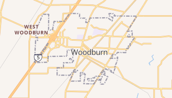 Woodburn, Oregon map