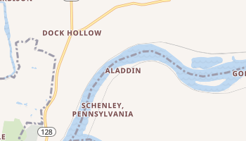 Aladdin, Pennsylvania map