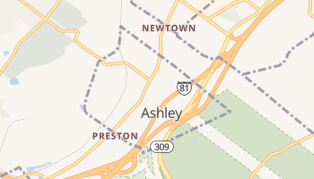 Ashley, Pennsylvania map