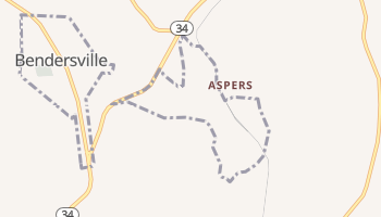 Aspers, Pennsylvania map
