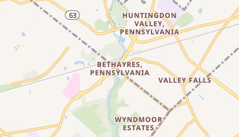 Bethayres, Pennsylvania map