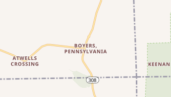Boyers, Pennsylvania map