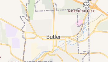 Butler, Pennsylvania map