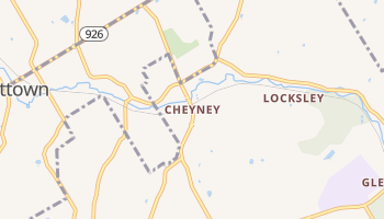 Cheyney, Pennsylvania map