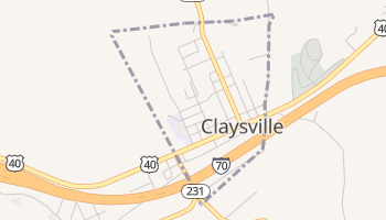 Claysville, Pennsylvania map