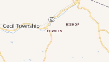 Cowden, Pennsylvania map