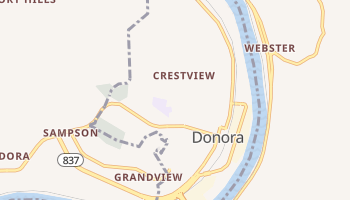 Donora, Pennsylvania map
