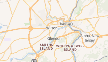 Easton, Pennsylvania map