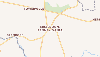 Ercildoun, Pennsylvania map