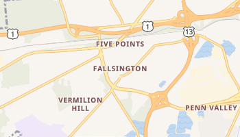 Fallsington, Pennsylvania map