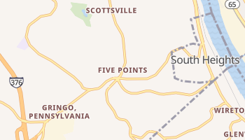 Five Points, Pennsylvania map