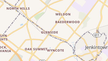 Glenside, Pennsylvania map