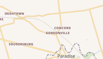 Gordonville, Pennsylvania map