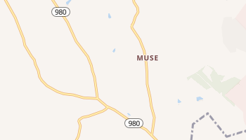 Muse, Pennsylvania map