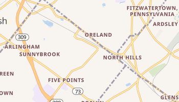 Oreland, Pennsylvania map