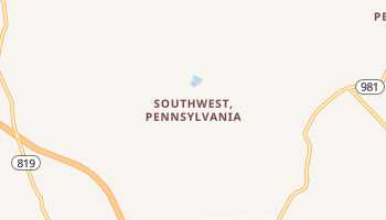 Southwest, Pennsylvania map
