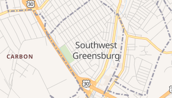 Southwest Greensburg, Pennsylvania map