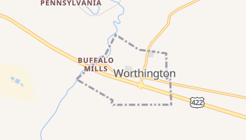 Worthington, Pennsylvania map