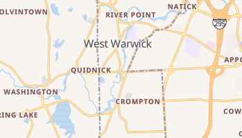 West Warwick, Rhode Island map