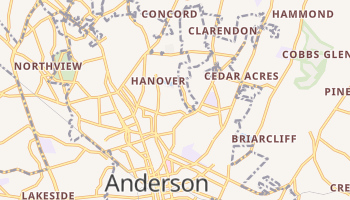 Anderson, South Carolina map