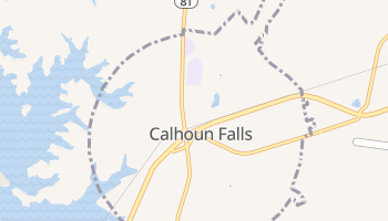 Calhoun Falls, South Carolina map