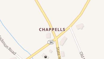 Chappells, South Carolina map