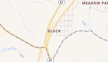 Gluck, South Carolina map