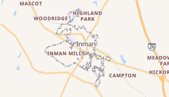 Inman, South Carolina map