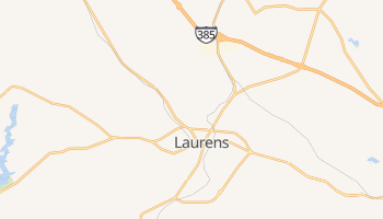 Laurens, South Carolina map