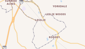 Lesslie, South Carolina map