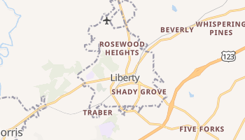 Liberty, South Carolina map