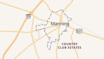 Manning, South Carolina map
