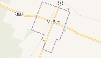 McBee, South Carolina map